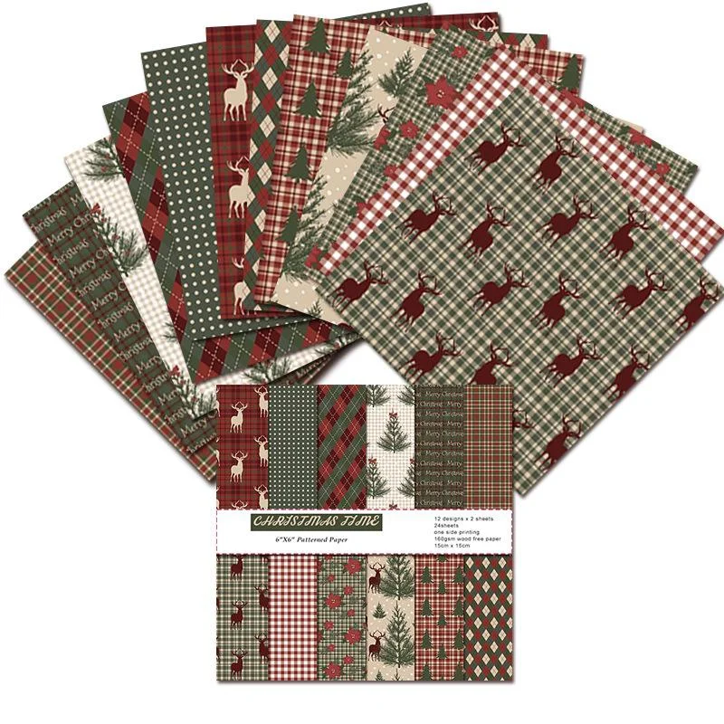 Graph Paper Pad - 1 takım Vintage Merry Christmas koleksiyon