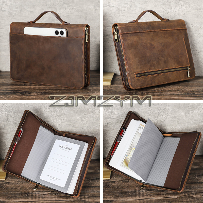 Office Stationery Supply Business - Retro Deri Defter Kapağı Kılıfı El