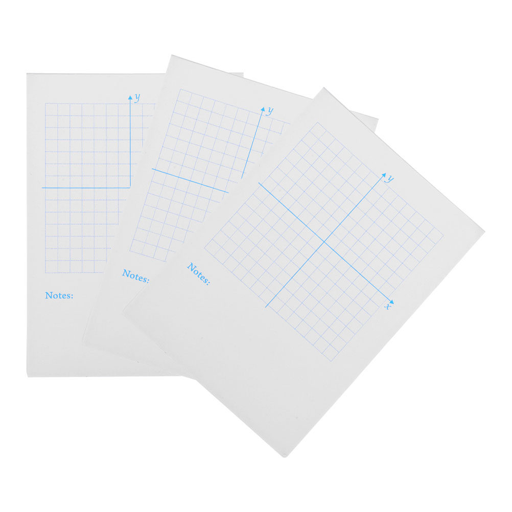 Graph Paper Pad - 3 Adet Matematik Koordinat Çalışma Defteri,