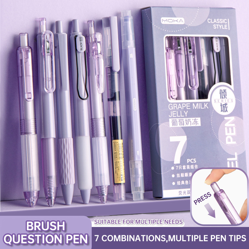 7 adet/takım Basın Jel Kalemle - Office Supply Office Stationery Items incelemesi ve fiyatı